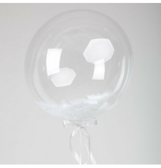 Шар (24''/61 см) Сфера 3D, Deco Bubble, Прозрачный, Кристалл